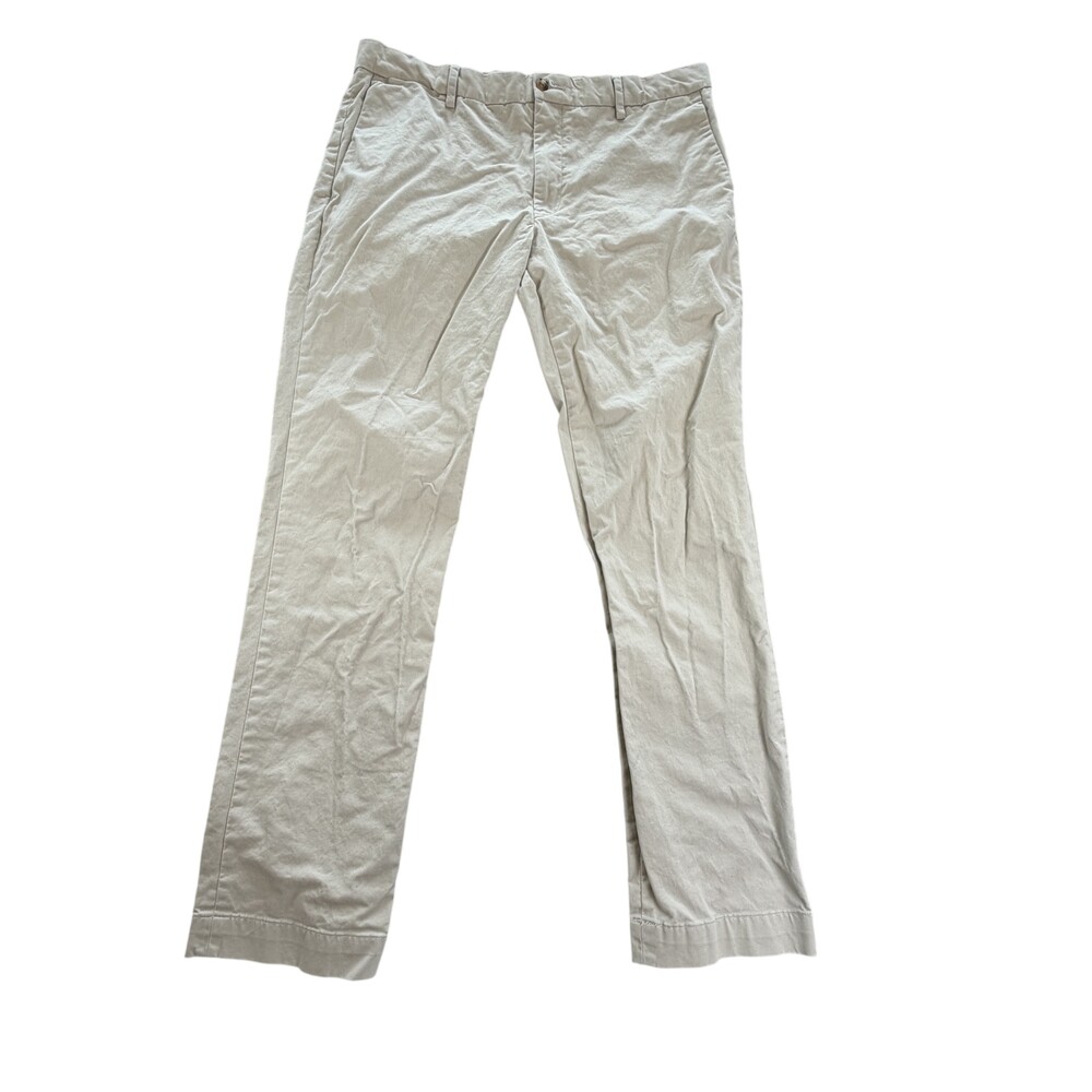 Polo Ralph Lauren Pants Mens FIT 35x31 Beige Stretch Slim Fit Chino Twill Casual
